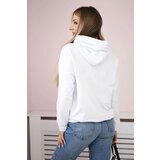 Kesi Women's sweatshirt with a zipper on the hood white | Shoptok.si