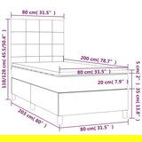  Box spring postelja z vzmetnico temno rjava 80x200 cm blago, (20898679) | Shoptok.si