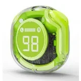 TWST-01-G bluetooth V5.4 slušalice, TWS, LCD, Transparent, green