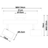 Globo 57913-2 - Spot lampa HERTI 2xGU10/5W/230V drvo/metal | Eponuda.com