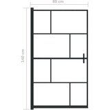 Pregrada za tuš ESG 80 x 140 cm crna | shoptok.hr
