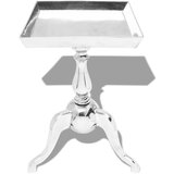 Furnova Stranska Mizica Kvadratna Aluminij Srebrne Barve, (21913146) | Shoptok.si