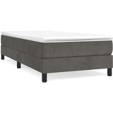 Box spring krevet s madracem tamnosivi 90x190 cm baršunasti | shoptok.hr