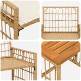  Set vanjskog namještaja 5 pcs Prirodna i krema bijela | shoptok.hr