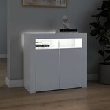  Komoda s LED svjetlima bijela 80 x 35 x 75 cm | shoptok.hr