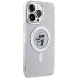  originalen karl lagerfeld za iphone 15 pro KLHMP15XHGKCNOT hardcase ovitek zaščita z magsafe karls full body - prozoren z bleščicami | Shoptok.si