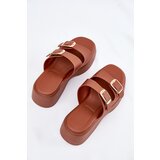 Boto Womens Wedge And Platform Sandals With Buckles Camel Nitarelia | Shoptok.si