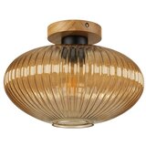 PLAFONSKA svetiljka MILOU WOOD 1xE27/15W/230V hrast/dimljeno bež prečnik 29 cm | Eponuda.com