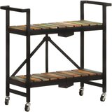 vidaXL Kuhinjska kolica 87x 36 x 81 cm od masivnog obnovljenog drva | shoptok.hr