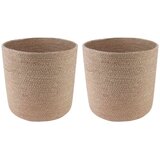  Set saksija za biljke 2 kom. Prirodna Ø 28 x 28 cm 100% Jut - Prirodna Ø 28 x 28 cm Cijene