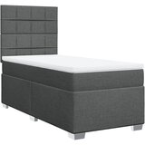 Maison Chic Box spring postelja - Vzmetna postelja z vzmetnico temno siva 90x200 cm blago SL16707, (21895793) | Shoptok.si