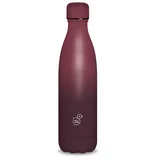Kovinski bidon z dvojno steno bele barve 500ml bordo rdeče barve