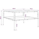  Bocni stol Crni hrast 100 x 50 x 46 cm Konstruirano drvo - Crni hrast 51 x 50 x 45 cm | shoptok.hr