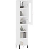  Visoka komoda bijeli 34,5x34x180 cm od konstruiranog drva Slike
