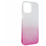 Nillkin Silikonski ovitek z bleščicami Bling 2v1 za iPhone 13 Pro Max - srebrno roza