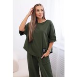 Kesi Włoski Cotton set blouse + trousers light denim | shoptok.hr