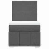  Krevet s oprugama i madracem tamnosivi 90 x 190 cm od tkanine | shoptok.hr