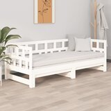  Dnevni ležaj na izvlačenje 2 x (80 x 200) cm bijeli od borovine | shoptok.hr