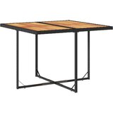  5-dijelni vrtni blagovaonski set s jastucima od poliratana crni | shoptok.hr