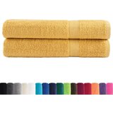 Furnova Premium brisače za savno SOLUND 2 kosa zlata 80x200 cm 600 gsm, (21916891) | Shoptok.si