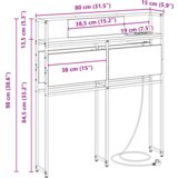  Skladišno uzglavlje Smeđi hrast 80 cm Konstruirano drvo | shoptok.hr