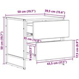  Noćni ormarić s ladicama 2 pcs Crni hrast 50 x 39.5 x 50 cm | shoptok.hr