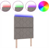  LED Uzglavlje s Dizajnom Dijamantnog Oplitanja Taupe 80 cm Tkanina | shoptok.hr