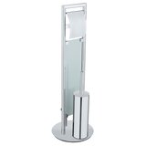 Wenko 25384100 - Toaletni set SULMONA 25x76 cm srebrna/crna | Eponuda.com