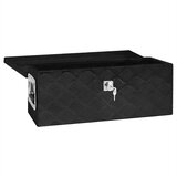  Kutija za pohranu crna 60 x 23,5 x 23 cm aluminijska | shoptok.hr