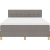  Boxspring krevet s madracem Smeđesiva 140x190 cm Tkanina | shoptok.hr