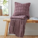 Catherine Lansfield Roza/bela pletena odeja 130x170 cm Chunky Marl Knit – | Shoptok.si