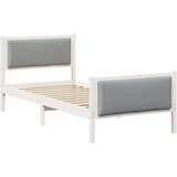  Konstrukcija postelje z vzglavjem Svetlo siva 90 x 200 cm blago, (5000084156) | Shoptok.si