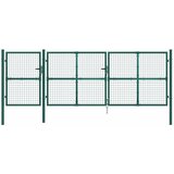  Mrežasta vrtna vrata zelena 400x125 cm pocinčani čelik | shoptok.hr