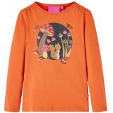  Dječja majica s dugim rukavima tamnonarančasta 128 | shoptok.hr