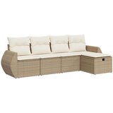 vidaXL 5-dijelni vrtni set sofa s jastucima bež od poliratana | shoptok.hr