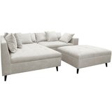 MID.YOU KOTNA SEDEŽNA GARNITURA, gladka tkanina svetlo siva | Shoptok.si