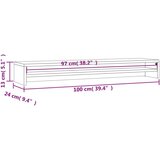  stojalo za zaslon sonoma hrast 100x24x13 cm iverna plošča, (20777418) | Shoptok.si