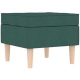  Fotelja od tkanine s tabureom tamnozelena - Tamnozelena 1 S osloncem za noge | shoptok.hr