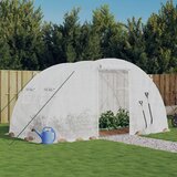 vidaXL Rastlinjak z jeklenim okvirjem bel 8 m² 4x2x2 m | Shoptok.si