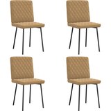 Furnova Jedilni stoli 4 kosi rjav žamet, (21928907) | Shoptok.si