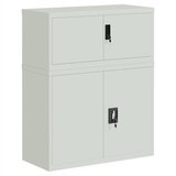  The Living Store Arhivska omara svetlo siva 90x40x110 cm jeklo - Arhivska Omara, (21445062) | Shoptok.si
