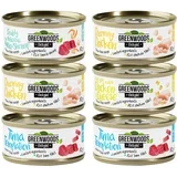 Mešano poskusno pakiranje Greenwoods Delight 6 x 70 g - Miks: 4 sorte