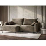 Maison de Rêve Smeđa sklopiva/s prostorom za odlaganje kutna garnitura od šenila (s lijevim kutom/s ležaljkom) Leon – | shoptok.hr