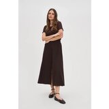 Marisse Brown Skirt With A Slit | ePonuda.com
