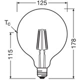  LED sijalica GLOBE CLASSIC FILAMENT G125 E27/4W/230V 2700K - Ledvance | Eponuda.com