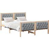  Konstrukcija postelje z vzglavjem Svetlo siva 150 x 200 cm, (5000084441) | Shoptok.si