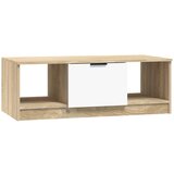 Furnova Klubska mizica bela in sonoma hrast 102x50x36 cm konstr. les, (21915222) | Shoptok.si