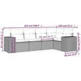  5-dijelni vrtni set sofa s jastucima bež od poliratana | shoptok.hr