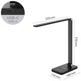 Brilagi LED stona lampa s prigušiva na dodir i bežičnim QI punjenjem, LED/7W/5V, 3000/4000/6000K, crna | Eponuda.com