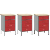  Set radnih ormarića s ladicama s pohranom 8 kom. Crvena | shoptok.hr